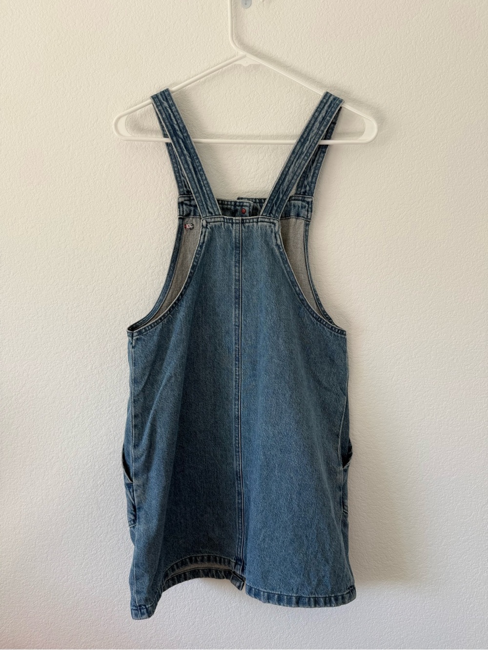 Tommy Hilfiger Denim Pinafore Dress Y2K 90s Style Overall Mini Dress Size XS - Picture 4 of 9